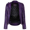 MotoGirl Valerie Purple Leather Jacket