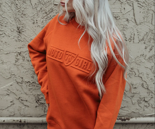 MotoGirl 3D hoodie - Burnt Orange