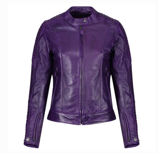 MotoGirl Valerie Purple Leather Jacket
